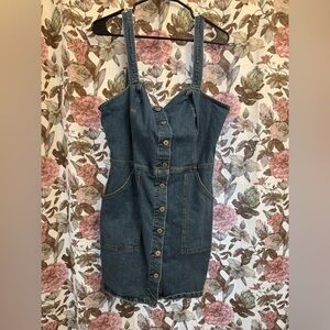 Vintage A&F denim jumper dress